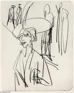 Ernst Ludwig Kirchner - Study on Red Tart