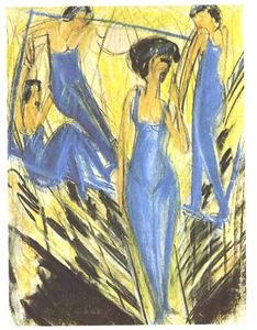 Ernst Ludwig Kirchner - Blue Dressed Artists