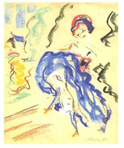 Ernst Ludwig Kirchner - Dancer in a Blue Skirt