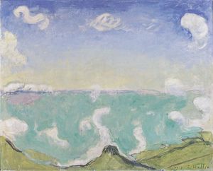 Ferdinand Hodler - Landscape at Caux with increasing clouds