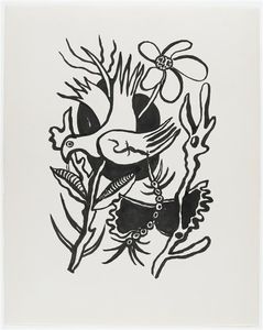Fernand Leger - Title given the bird in the flowers, study for the Circus