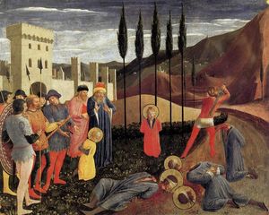Fra Angelico - Beheading of Saint Cosmas and Saint Damian