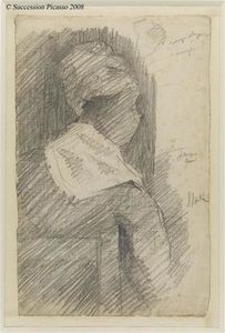 Georges Pierre Seurat - Female from back (black woman)