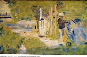 Georges Pierre Seurat - Man Painting his Boat
