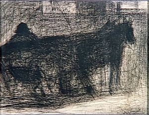 Georges Pierre Seurat - Two-horse hitch