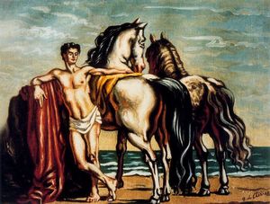 Giorgio De Chirico - Groom with two horses