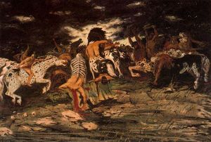 Giorgio De Chirico - The battle of Lapiths and Centaurs