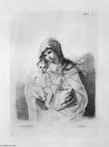 Giovanni Battista Piranesi - The Virgin and Child in half-figure in her arms, from Guercino