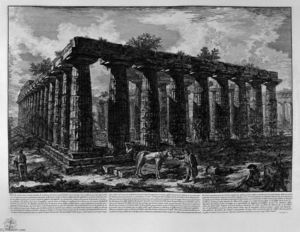 Giovanni Battista Piranesi - View of a colonnade forming a quadrilateral