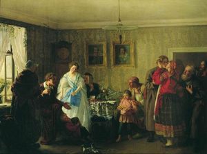 Grigoriy Myasoyedov - Congratulation of betrothed in landlord-s house