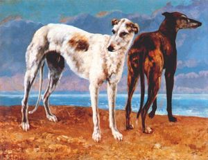 Gustave Courbet - Greyhounds of Comte de Choiseul