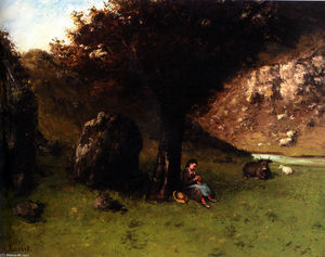 Gustave Courbet - The Young Shepherdess