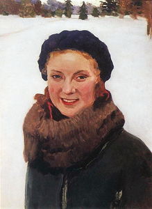 Igor Emmanuilovich Grabar - Winter. Portrait of the Painter-s Daughter