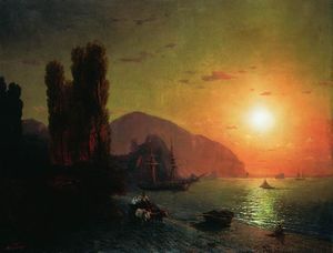 Ivan Aivazovsky - Crimean view. Ayu-Dag