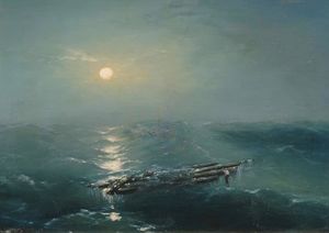 Ivan Aivazovsky - Sea at night