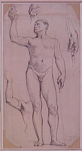 Jean Auguste Dominique Ingres - Study naked for St. Remy