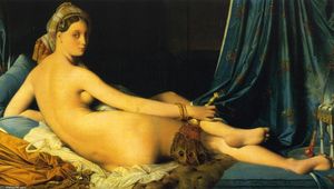 Jean Auguste Dominique Ingres - The Grande Odalisque - (buy oil painting reproductions)