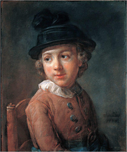  Oil Painting Replica Portrait of a child by Jean-Baptiste Simeon Chardin (1699-1779, France) | ArtsDot.com