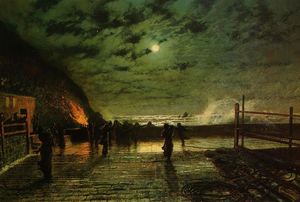John Atkinson Grimshaw - In Peril (The Harbour Flare)