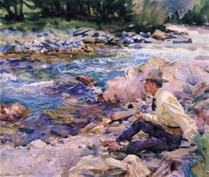 John Singer Sargent - Man Seated by a Stream