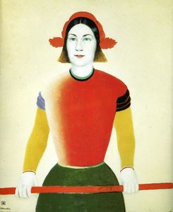 Kazimir Severinovich Malevich - Girl with Red Flagpole