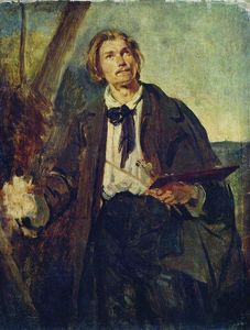 Konstantin Yegorovich Makovsky - Portrait of Artist Alexander Popov