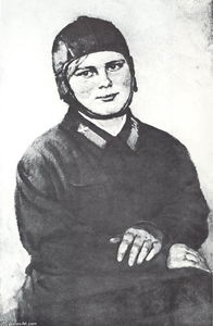 Konstantin Yuon - Portrait of pilot-woman M.S. Zimova