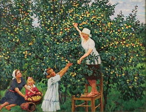 Konstantin Yuon - Picking Apples