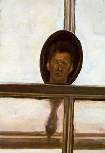 Lucian Freud - Interior with Hand Mirror (Self-Portrait)