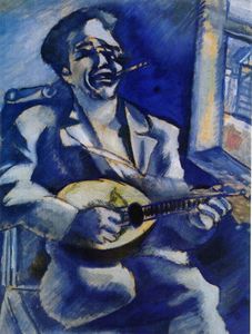 Marc Chagall - Portrait of Brother David with Mandolin