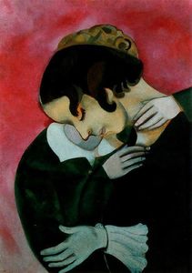 Marc Chagall - Lovers in pink