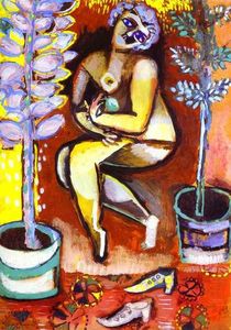 Marc Chagall - Nude with flowers