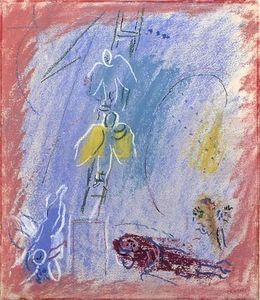 Marc Chagall - -Study to --The Jacob-s Dream---