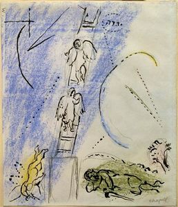 Marc Chagall - -Study to --The Jacob-s Dream---