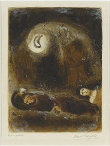 Marc Chagall - Ruth at the feet of Boaz