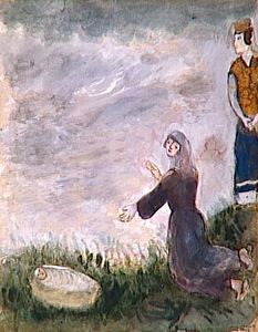 Marc Chagall - Moses is saved from the water by Pharaoh-s daughter