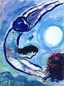 Marc Chagall - Acrobat with bouquet