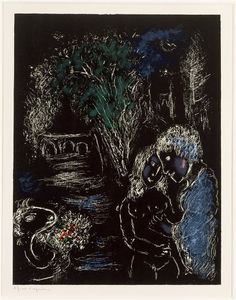 Marc Chagall - A green tree with lovers