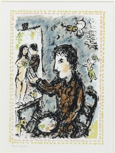 Marc Chagall - Scene in studio
