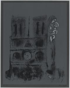 Marc Chagall - Notre-Dame in gray