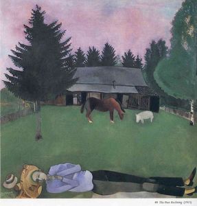 Marc Chagall - The Poet Reclining