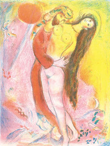 Marc Chagall - Disrobing her with his own hand...