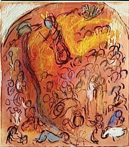 Marc Chagall - -Study to --Striking Rock---