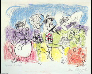 Marc Chagall - The circus musicians