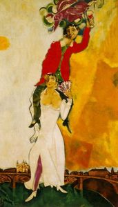Marc Chagall - Double portrait with a glass of wine