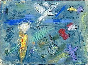 Marc Chagall - Adam and Eve expelled from Paradise