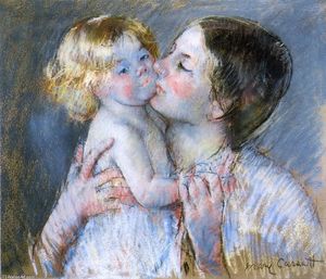 Mary Stevenson Cassatt - A Kiss for Baby Anne (no. 3)