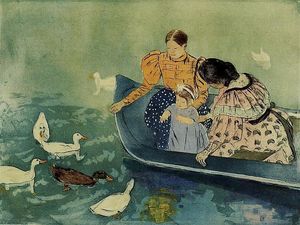 Mary Stevenson Cassatt - Feeding the Ducks