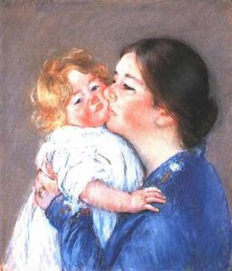 Mary Stevenson Cassatt - A Kiss for Baby Anne (no.2)