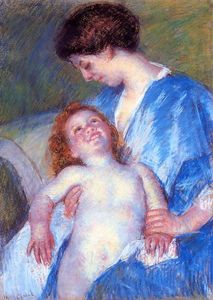 Mary Stevenson Cassatt - Baby Smiling up at Her Mother